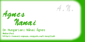 agnes nanai business card